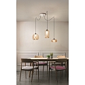 Luminaire à suspension FIONA 3 flammes E27 IP20, ambre, noir , blanche gradable