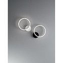 Fabas Luce LED Wall luminaire GIOTTO, 1x 18W, 3000K, 1620lm, IP20, black
