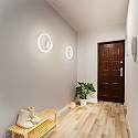 Fabas Luce LED Wall luminaire GIOTTO, incl. Smartluce, 1x 18W, 3000K, 1620lm, IP20, white