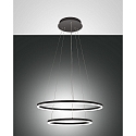 Luminaire � suspension GIOTTO 2 voies, contr�lable par la voix, Smartluce inclus IP20, satin�, noir gradable