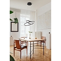 Fabas Luce Luminaire � suspension GIOTTO 2 voies IP20, noir gradable