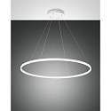 LED Pendant luminaire GIOTTO, 60W, 3000K, 6300lm, IP20, incl. Smartluce, white