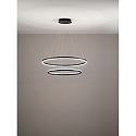 LED Pendant luminaire GIOTTO, 37+28W, 3000K, 4030+3020lm, IP20, incl. Smartluce, black