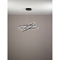 LED Pendant luminaire GIOTTO, 37+28W, 3000K, 4030+3020lm, IP20, Smartluce compatible, black