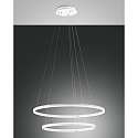 LED Pendant luminaire GIOTTO, 37+28W, 3000K, 4030+3020lm, IP20, Smartluce compatible, white