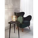 Fabas Luce Lampe de table GISELLA avec interrupteur E27 IP20, ambre, noir 
