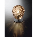 Fabas Luce Lampe de table GISELLA avec interrupteur E27 IP20, ambre, noir 