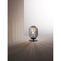 Fabas Luce Lampe de table INFINITY avec interrupteur E27 IP20, couleurs fumée, noir 