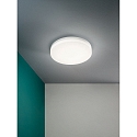 Fabas Luce Plafonnier ext�rieur TRIGO rond, avec capteur IP65, blanche gradable