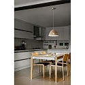 Fabas Luce Luminaire à suspension CASALE à 1 flamme, réglable E27 IP20, kaki, blanche gradable