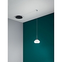 Fabas Luce Luminaire à suspension ARABELLA court IP20, noir, blanche gradable