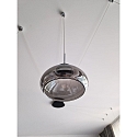 Fabas Luce Luminaire à suspension ARABELLA langue IP20, couleurs fumée, noir gradable