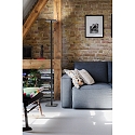 Lampadaire IDEAL IP20, satiné, noir gradable