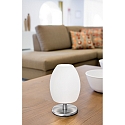 Fabas Luce Lampe de table ROCKFORD dimmable G9 IP20, nickel satin�, blanche gradable
