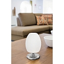 Fabas Luce Lampe de table ROCKFORD dimmable G9 IP20, nickel satin�, blanche gradable