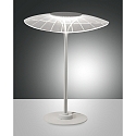 Lampe de table VELA ovale, dimmable IP20, transparent, blanche gradable