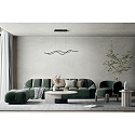 Fabas Luce Luminaire � suspension SINUO IP20, satin�, noir gradable