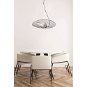 Fabas Luce Luminaire à suspension HOMA compatible avec Smartluce E27 IP20 opale, noir