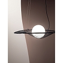 Fabas Luce Luminaire à suspension HOMA compatible avec Smartluce E27 IP20 opale, noir