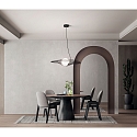 Fabas Luce Luminaire à suspension HOMA compatible avec Smartluce E27 IP20 opale, noir