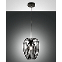 pendant luminaire CAMP 1 flame E27 IP20, black