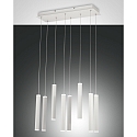 LED Pendant luminaire PRADO, round, 8x 6,5W, 3000K, 5760lm, IP20, white