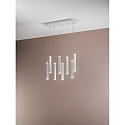 Fabas Luce LED Pendant luminaire PRADO, round, 8x 6,5W, 3000K, 5760lm, IP20, white