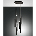 LED Pendant luminaire PRADO, bar, 8x 6,5W, 3000K, 5760lm, IP20, black