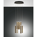 Luminaire � suspension PRADO IP20, or, noir, laiton satin� gradable