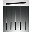 LED Pendant luminaire PRADO, 5x 6,5W, 3000K, 3600lm, IP20, black