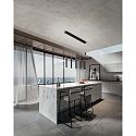 Luminaire à suspension PRADO IP20, satiné, noir gradable