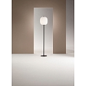 Fabas Luce Lampadaire DOMIZIA E27 IP20 opale, noir gradable