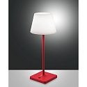 battery table lamp ADAM with USB connection, with touch dimmer IP44, red dimmable