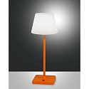 Lampe de table � accu ADAM avec connexion USB, avec variateur tactile IP44, orange gradable