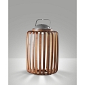 battery table lamp CLAMP IP54, walnut dimmable