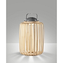 Fabas Luce battery table lamp CLAMP IP54, ash wood dimmable