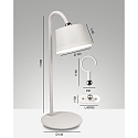 Lampe rechargeable ARMANDA IP54, noir  gradable