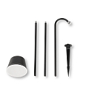 Fabas Luce Lampe rechargeable ARMANDA IP54, noir gradable