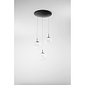 Luminaire à suspension ARIEL 3 flammes IP20, noir gradable