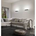 Fabas Luce Luminaire mural GUIA angulaire, résistant aux chocs, indirect IP20, noir 
