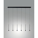 Luminaire � suspension SUSA 6 flammes IP20, noir gradable
