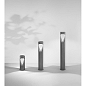 Fabas Luce bollard lamp TEO 60 IP65, metallic, black