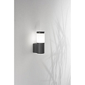 Fabas Luce Luminaire mural d’extérieur GORLA E27 IP54, gris foncé