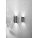 Fabas Luce Luminaire mural d’extérieur HELI IP54, gris foncé