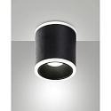 Luminaire de surface PACA rond IP20, satiné, noir