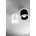 Fabas Luce Luminaire de surface PACA rond IP20, satiné, noir