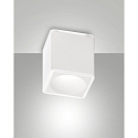 Luminaire de surface COIBA angulaire IP20, satiné, blanche