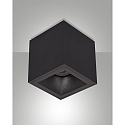 Luminaire de surface PEREZ angulaire GU10 IP20, noir gradable