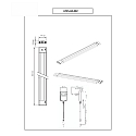 Fabas Luce Eclairage sous meuble BLADE Kit complet IP40, satin�, blanche gradable 5W 490lm 4000K CRI >80 50cm