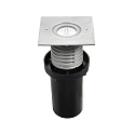 Fabas Luce Projecteur encastr� WAKO 2 / 116X116MM carr�, passable, commutable IP67, acier inoxydable 